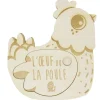 Puzzle 3D éducatif en bois - cycle de la poule