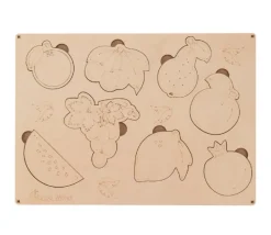 Puzzle des fruits 8 pièces en bois naturel