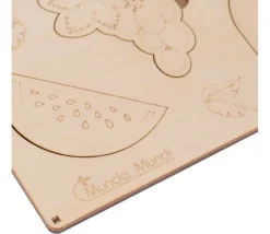 Puzzle des fruits 8 pièces en bois naturel