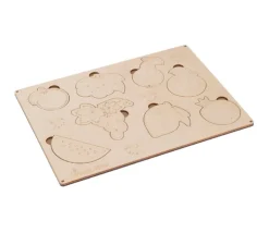 Puzzle des fruits 8 pièces en bois naturel