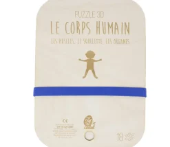 Puzzle éducatif en bois Le corps humain : muscle, squelette et organes
