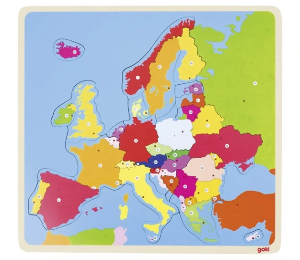 Puzzle en bois découverte des pays d'Europe - 35 pièces