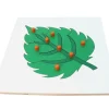 Puzzle en bois feuille - 8 pièces à boutons à encastrer