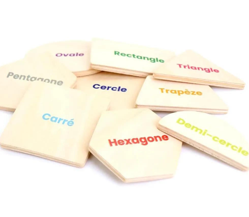 Puzzle en bois 9 formes géométriques