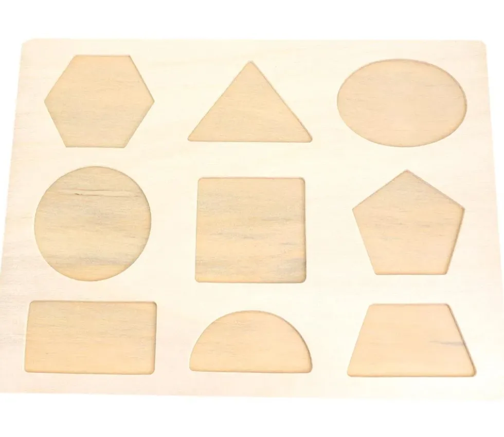 Puzzle en bois 9 formes géométriques