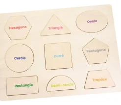 Puzzle en bois 9 formes géométriques