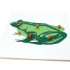 Puzzle en bois grenouille - 6 pièces à boutons à encastrer