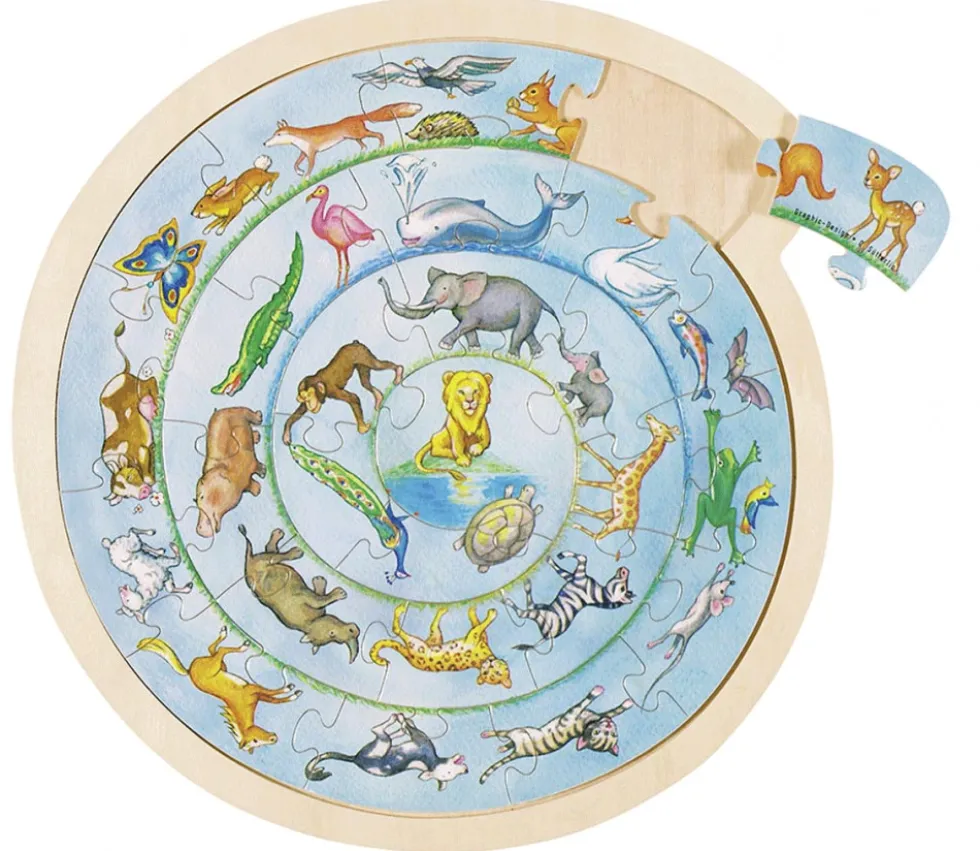 Puzzle en bois - La ronde des animaux 27 pièces