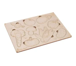 Puzzle en bois légumes - 9 pièces