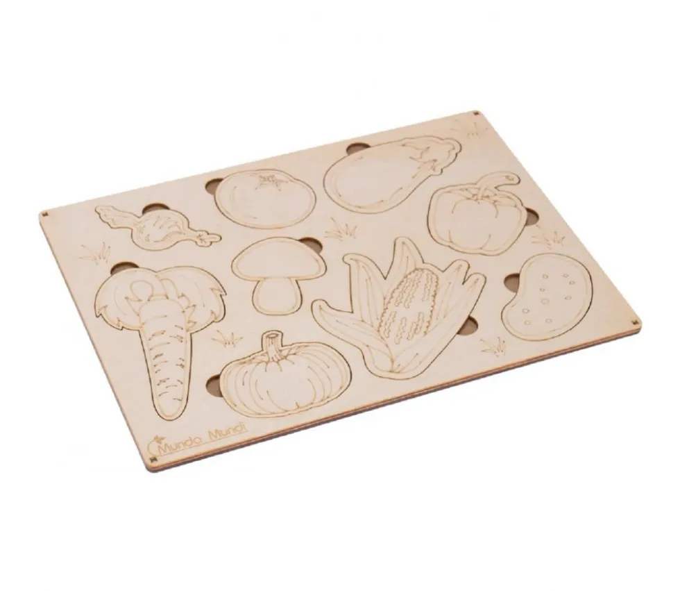Puzzle en bois légumes - 9 pièces