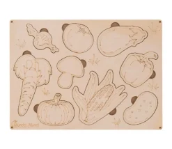 Puzzle en bois légumes - 9 pièces