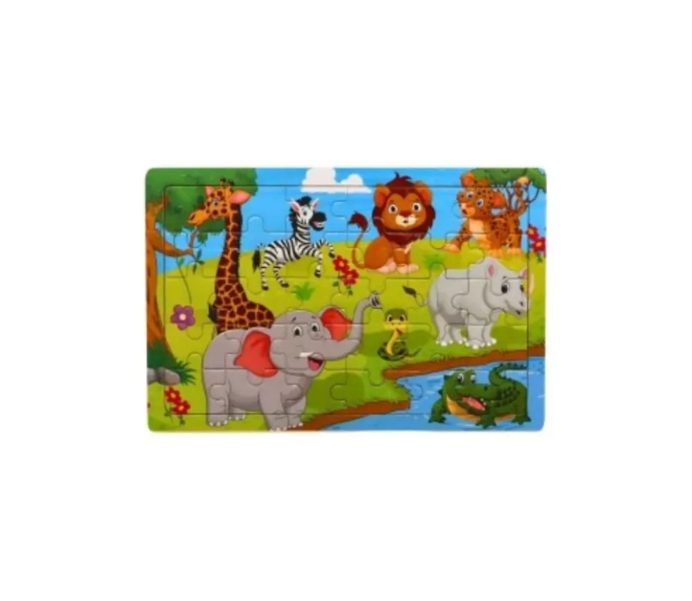 Puzzle en bois 30 pièces animaux sauvages