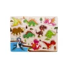Puzzle en bois 10 à 11 pièces à encastrer Les dinosaures