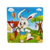 Puzzle en bois 16 pièces Lapin