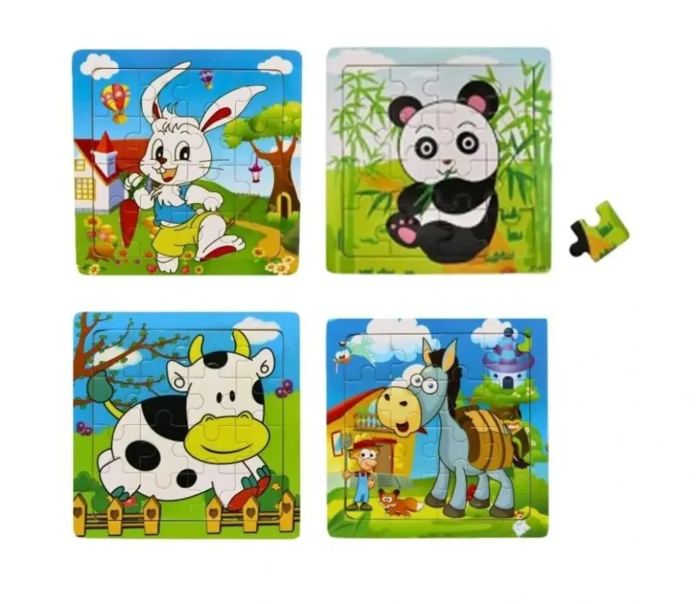 Puzzle en bois 16 pièces Lapin