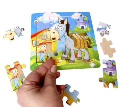 Puzzle en bois 16 pièces âne