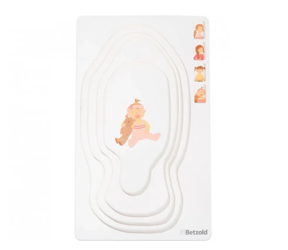 Puzzle je grandis "Fille" - 4 étages - 28 pièces en bois