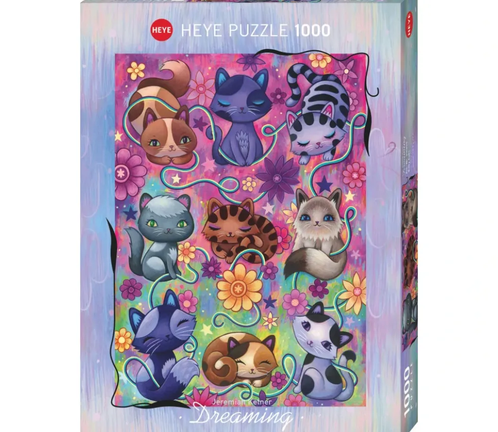 Puzzle 1000 pièces Kitty Cats, série Dreaming. Heye