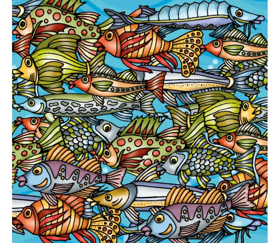 Puzzle Poissons 12.5 cm - 72 pièces Curiosi