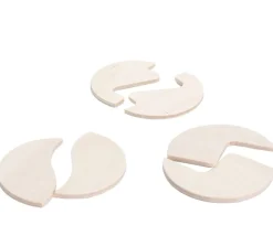 24 Puzzles bois de 2 demi-formes à assembler