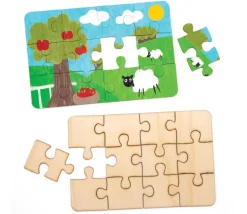 8 Puzzles bois 12 pièces à personnaliser rectangle 18 x 12 cm