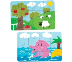 8 Puzzles bois 12 pièces à personnaliser rectangle 18 x 12 cm