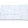 10 Puzzles carton blanc 12 pièces à personnaliser 22 x 14 cm