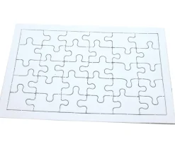 10 Puzzles carton blanc 30 pièces à personnaliser 20 x 13 cm