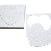 10 Puzzles cœur carton blanc 40 pièces à personnaliser 16 x 16 cm