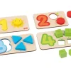 Puzzles en bois chiffres et association images