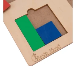3 Puzzles fractions et portions en bois