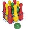 9 quilles 27 cm et 2 boules plastique bowling enfant
