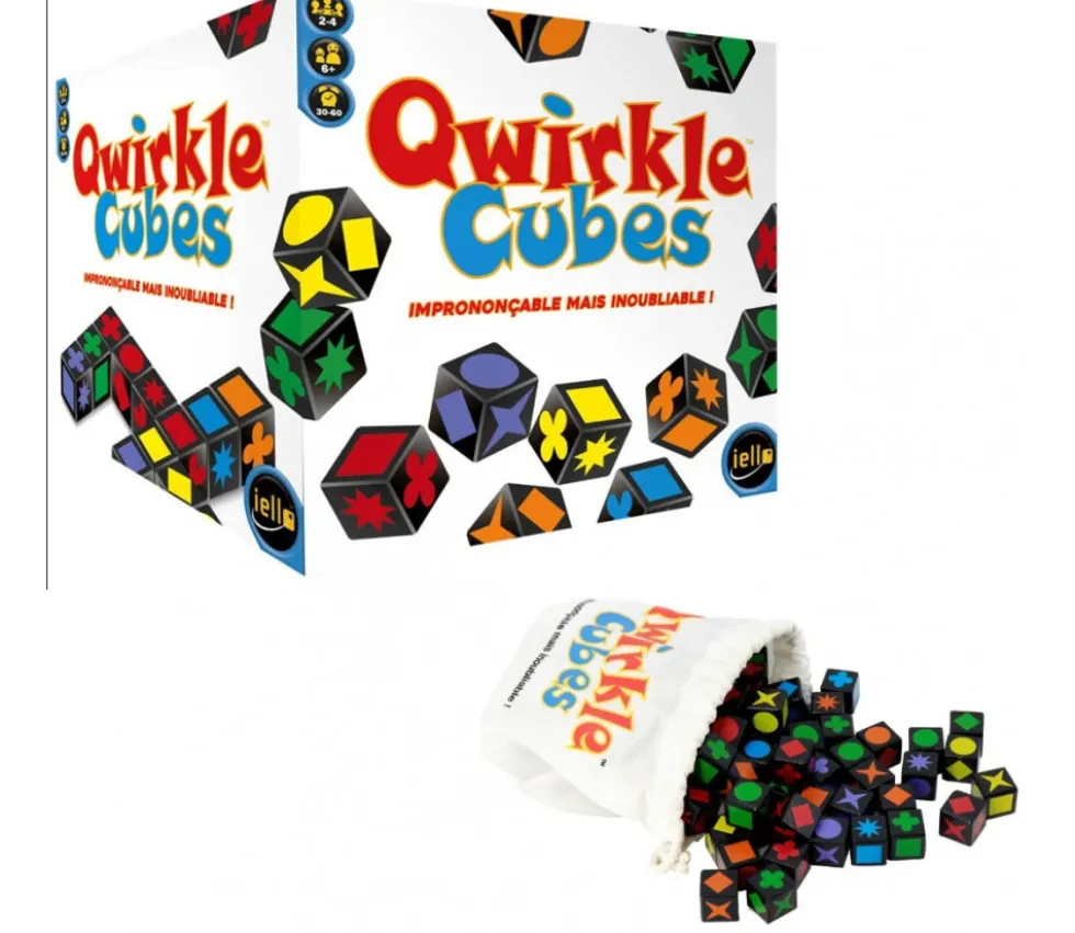 Qwirkle Cubes - Version cubes dés à jouer jeu formes et couleurs