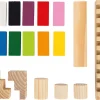 Rallye Dominos bois Arc en ciel XXL - 560 tuiles