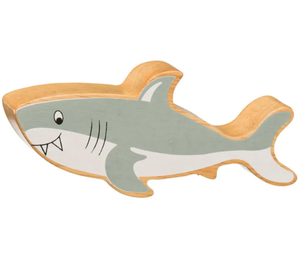 Requin gris en bois grande taille 56 x 136 x 25 mm