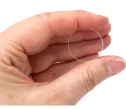 15 ronds transparents base de 25 x 2 mm en plexiglas
