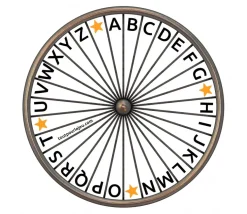 Roue des lettres de l'alphabet gratuite à imprimer à télécharger