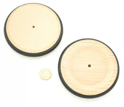 Roue en bois de 8.4 cm avec pneu caoutchouc pour construction