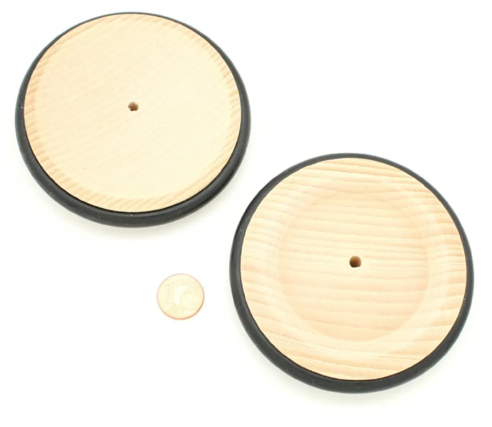 Roue en bois de 8.4 cm avec pneu caoutchouc pour construction