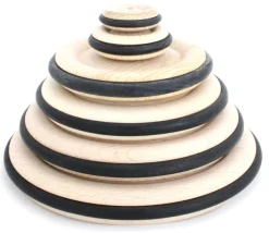 Roue en bois de 12 cm avec pneu caoutchouc pour construction