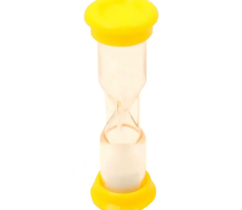 Sablier de jeu 1 minute - JAUNE - 9.8 cm MM