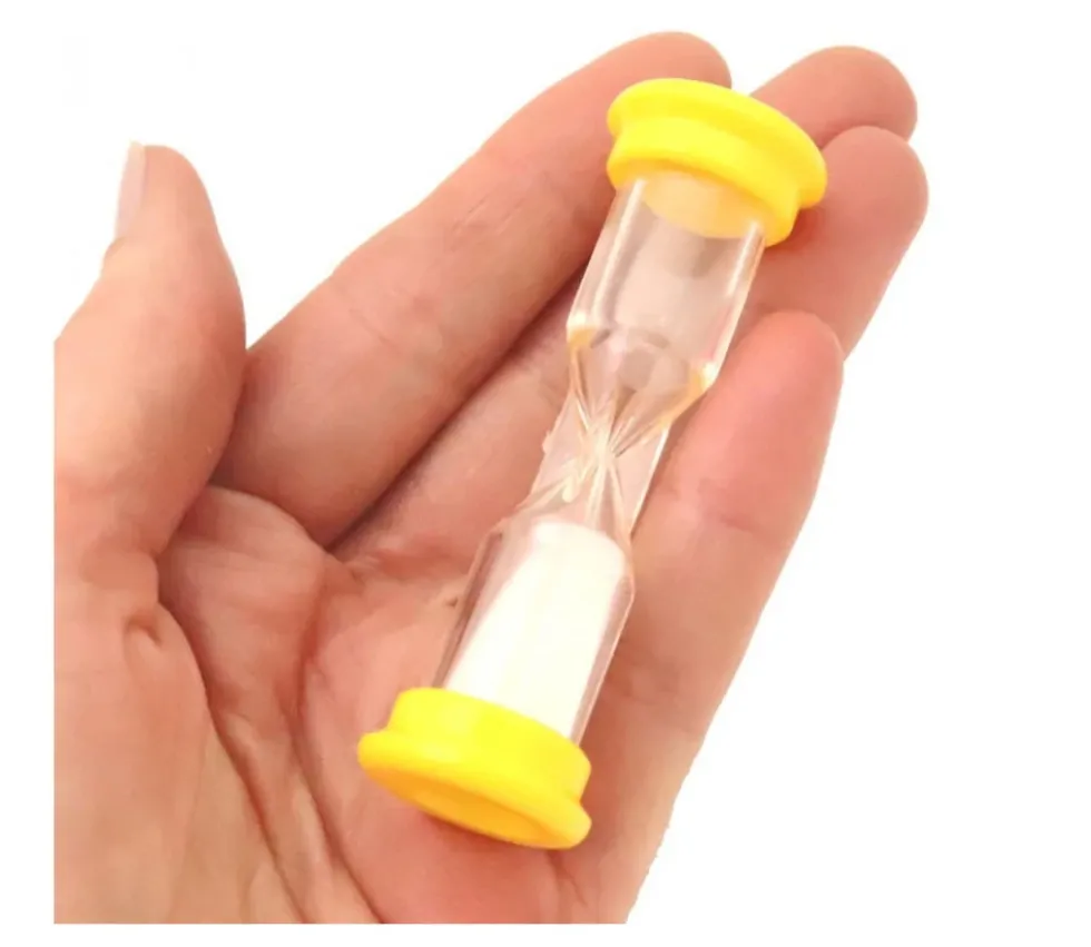 Sablier de jeu 1 minute - JAUNE - 9.8 cm MM