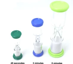 Sablier de jeu 3 minutes - Bleu ou rouge - 9.8 cm MM