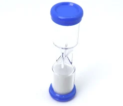 Sablier de jeu 3 minutes - Bleu ou rouge - 9.8 cm MM