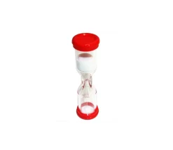 Sablier de jeu 3 minutes - Bleu ou rouge - 9.8 cm MM