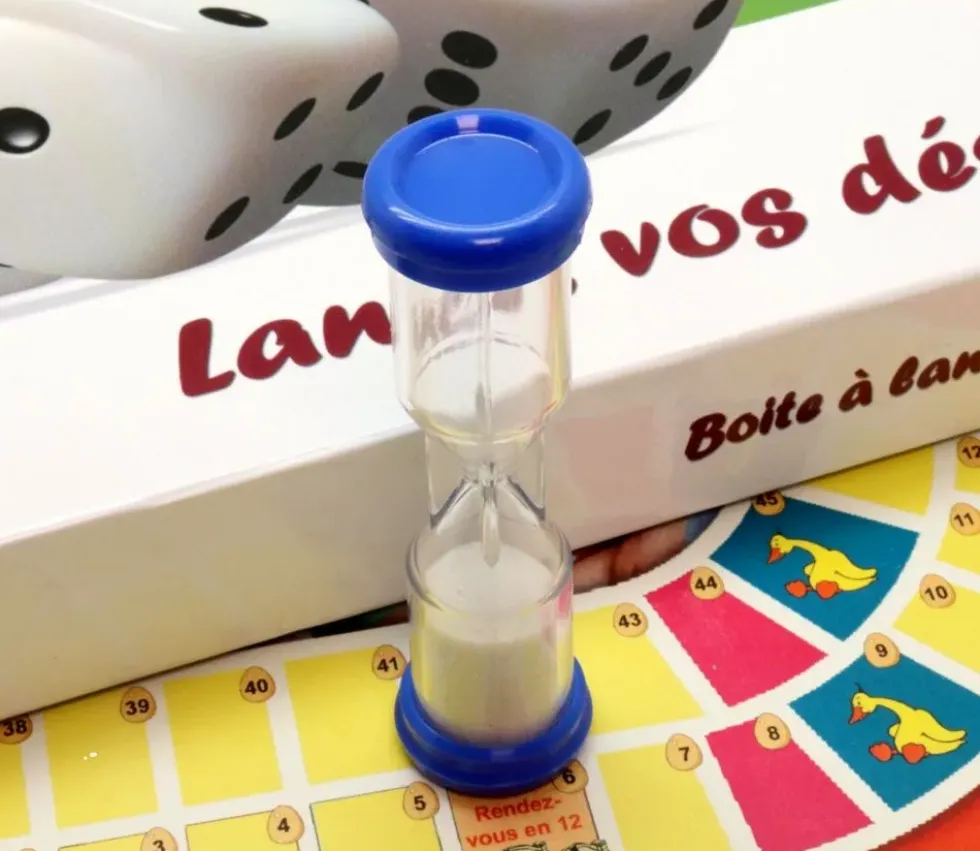 Sablier 90 secondes 1min30s - BLEU - 10.3 cm MM