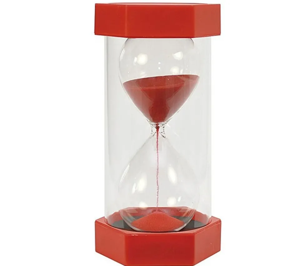 Sablier ultra lisible de 5 minutes - ROUGE - 30 cm GEANT