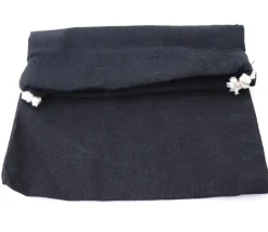 Sac coton noir 17 x 14 cm avec cordelette de serrage taille M