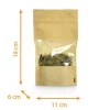 Sachet kraft marron hermétique 11 x 18.5 cm refermables avec fenêtre