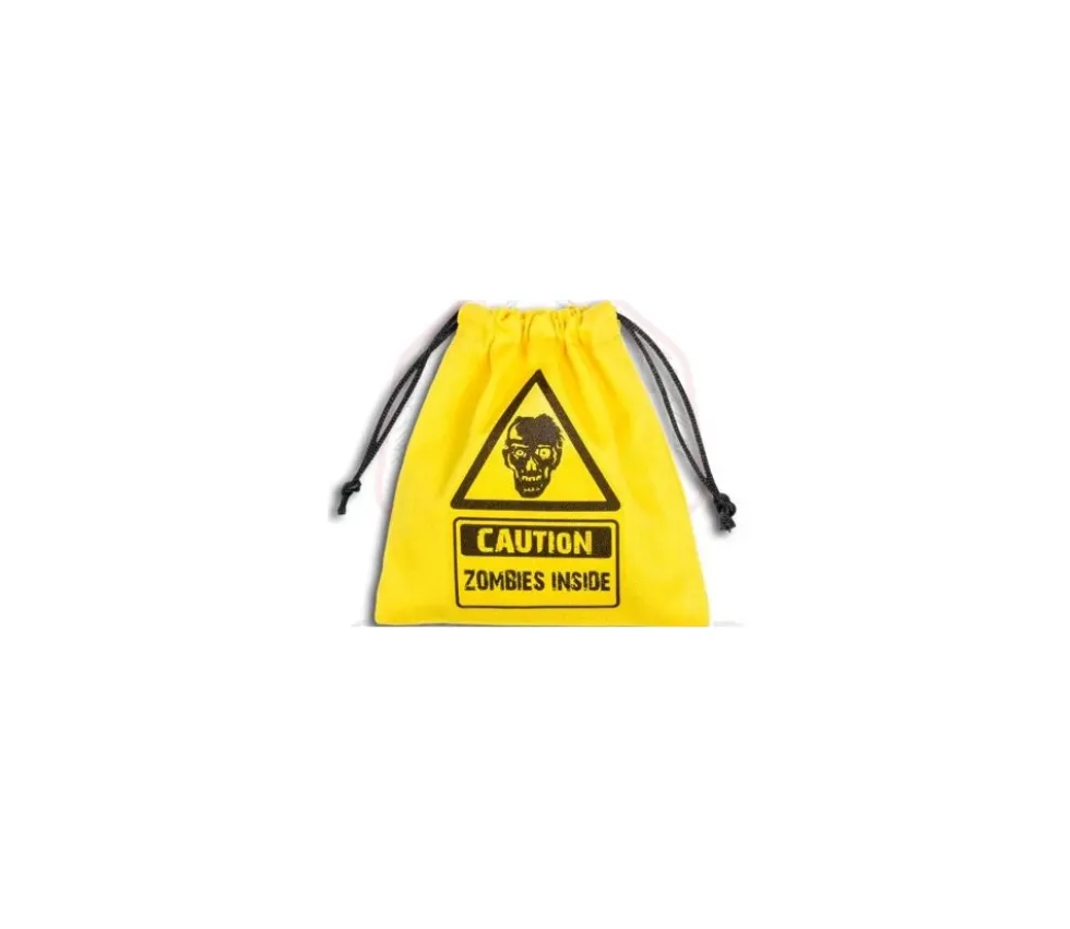 Sac jaune 11x10 cm Caution Zombies inside